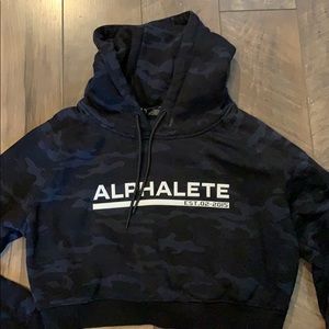 Alphalete crop hooded sweatshirt